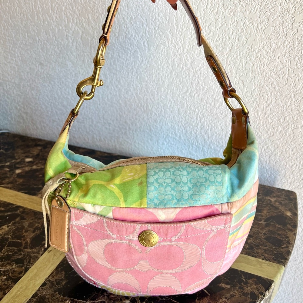 Coach Pastel Patchwork Shoulder Bag